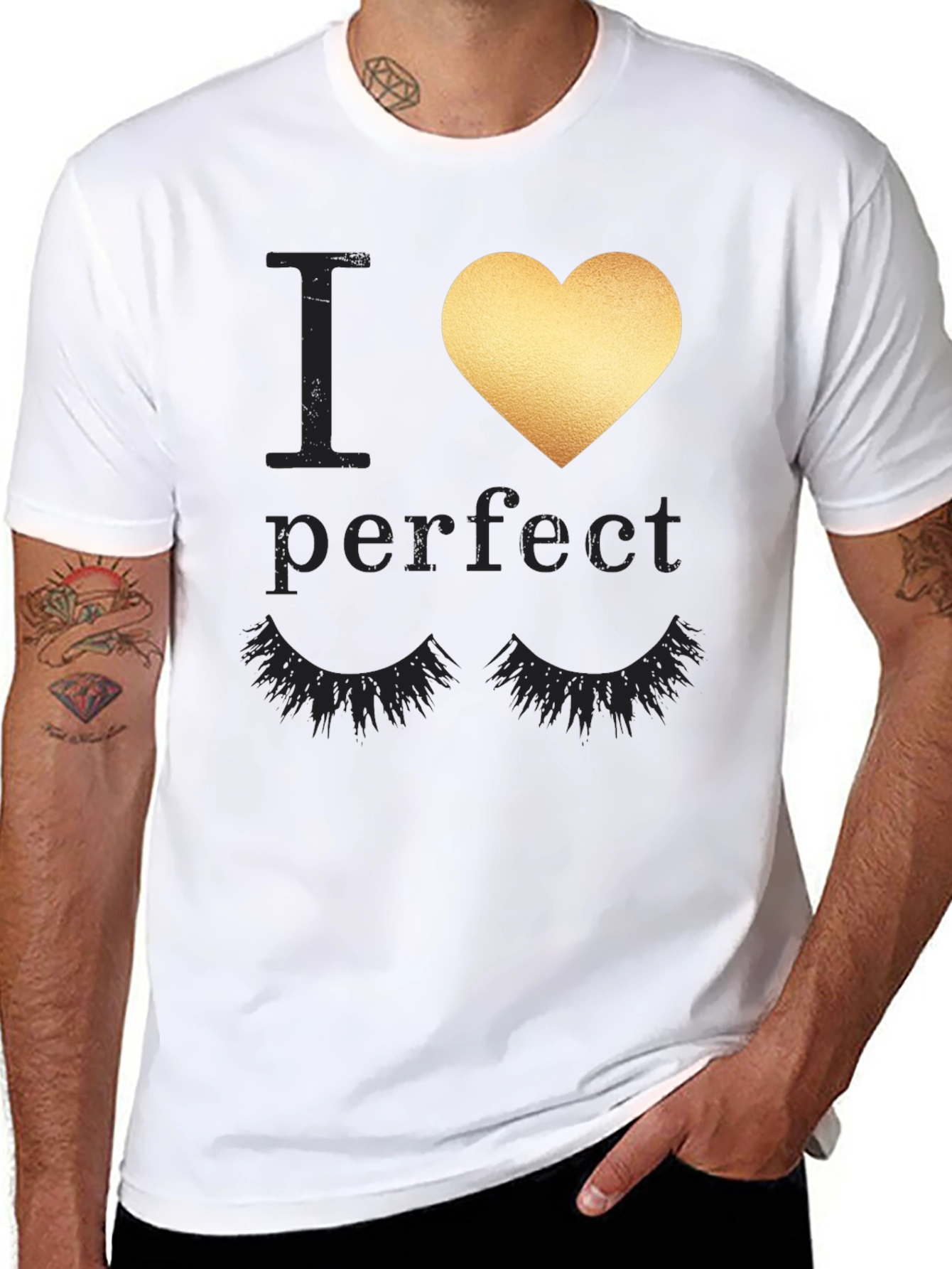 I Heart Lashes Graphic Tee - Stylish and Fun