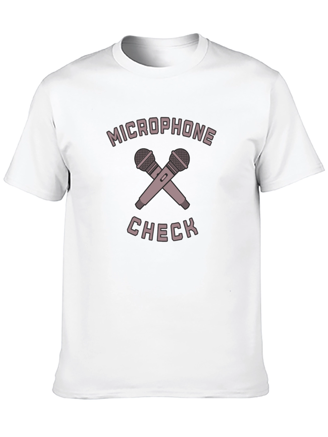Microphone Check Black T-Shirt