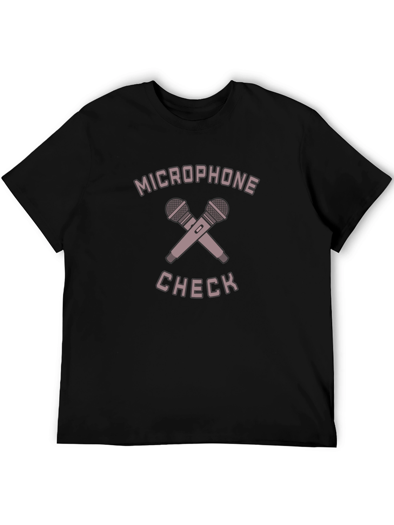 Microphone Check Black T-Shirt
