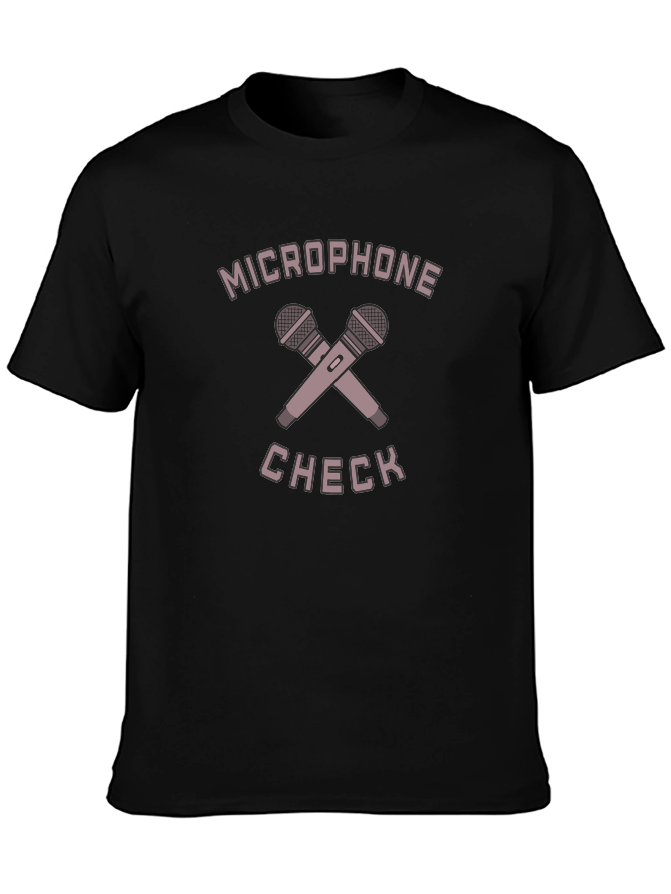 Microphone Check Black T-Shirt