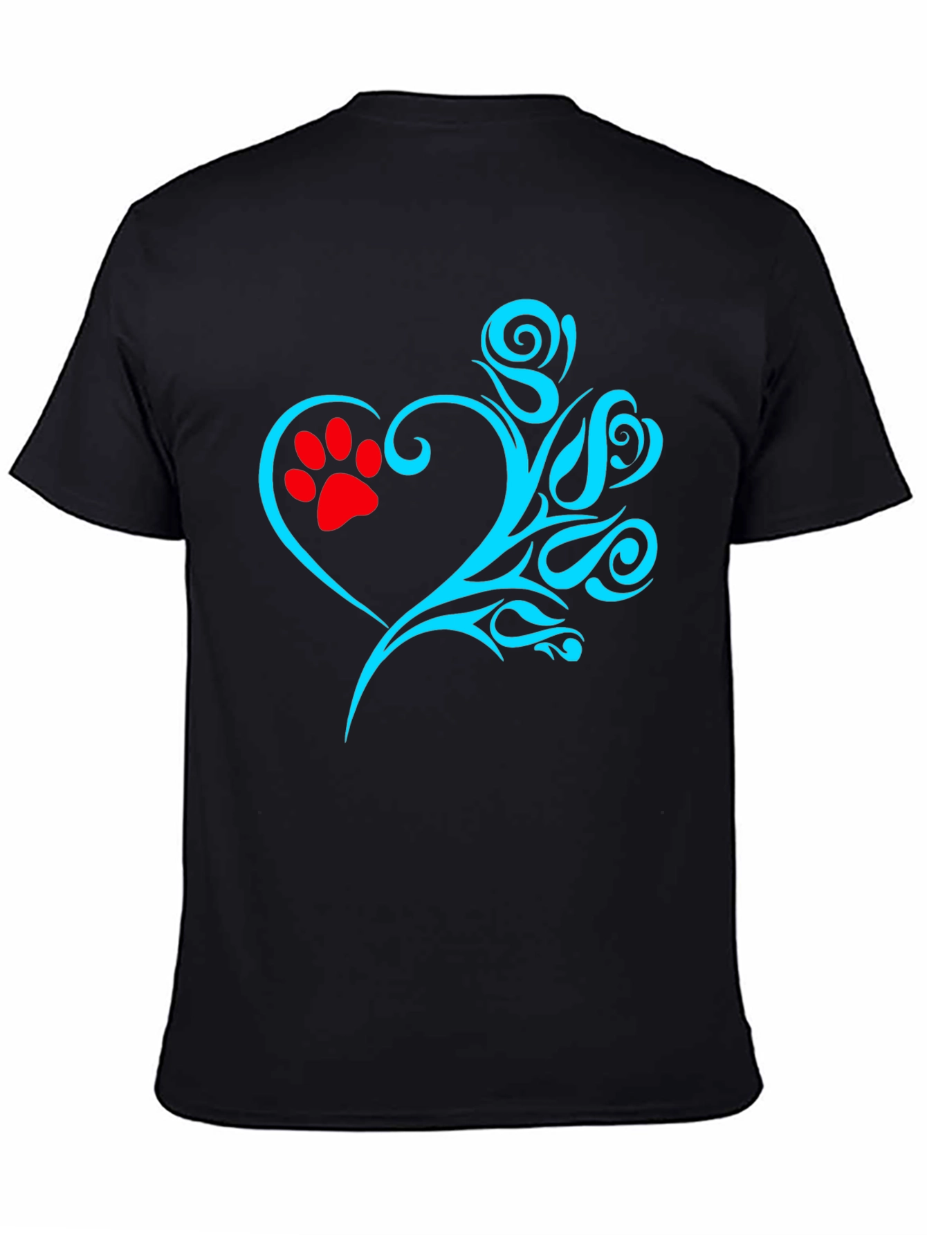 Heart Paw Print Graphic T-Shirt