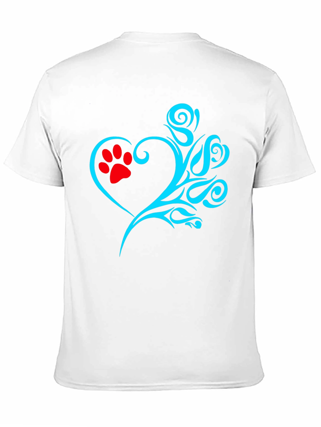 Heart Paw Print Graphic T-Shirt