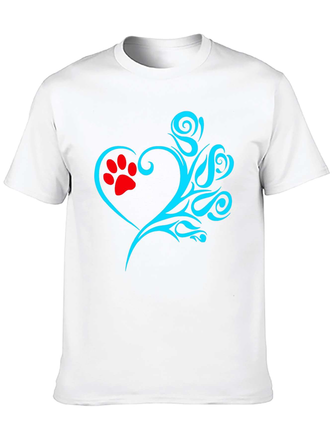 Heart Paw Print Graphic T-Shirt