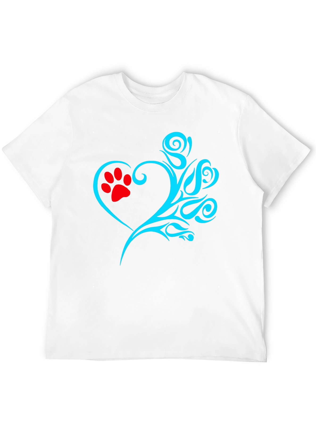 Heart Paw Print Graphic T-Shirt