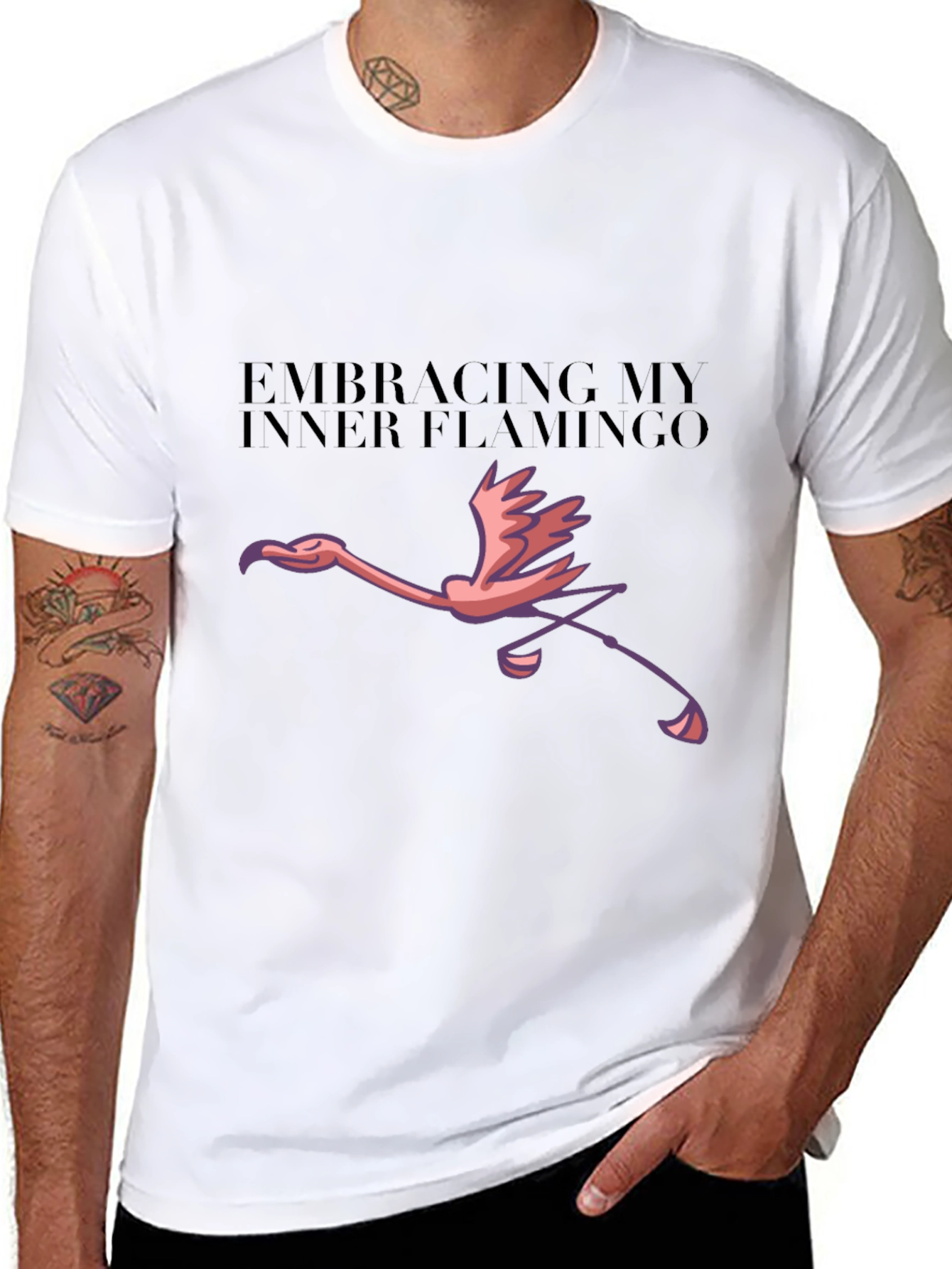 Embracing Inner Flamingo Graphic Tee