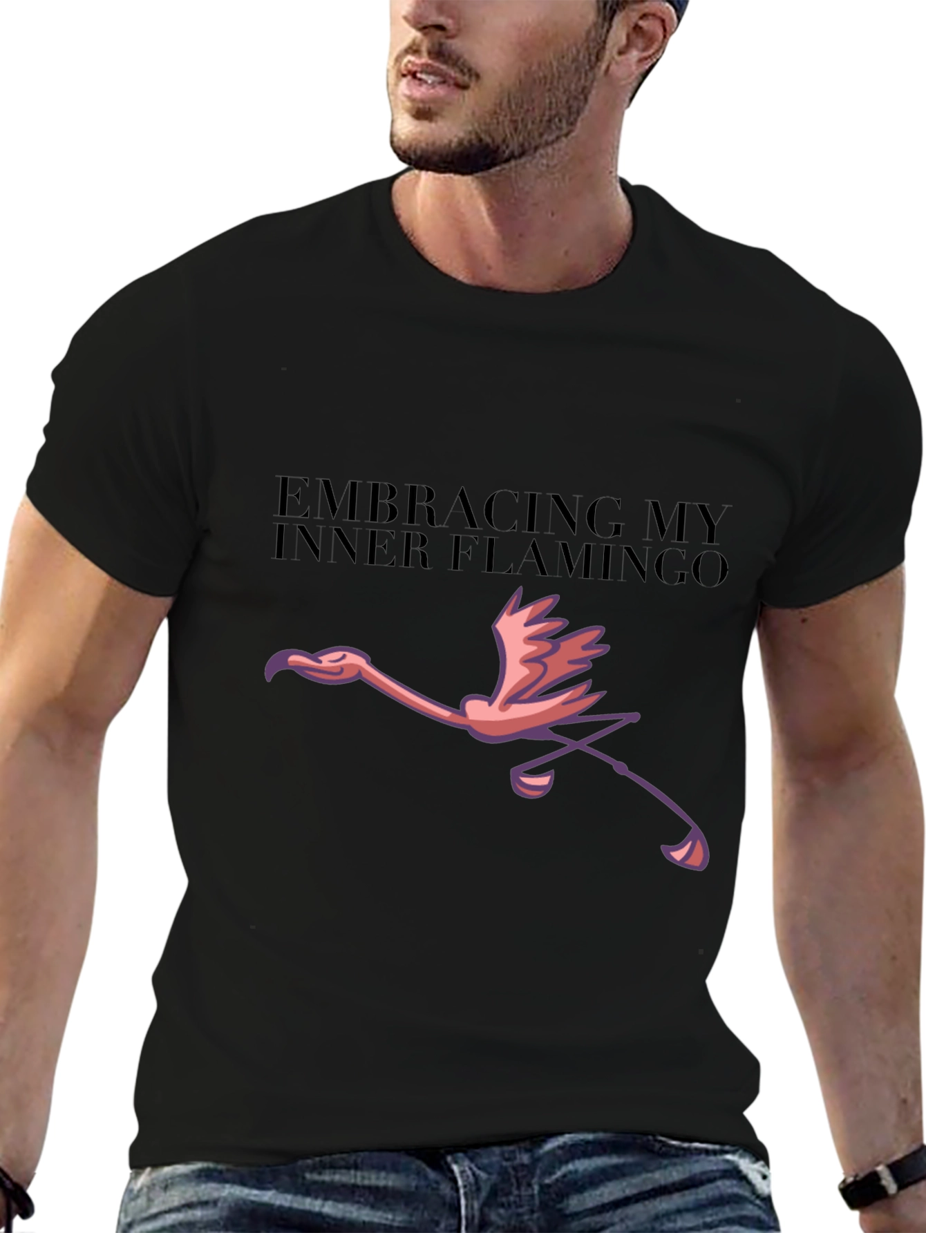 Embracing Inner Flamingo Graphic Tee