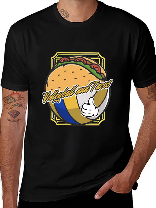 Volleyball and Tacos Graphic T-Shirt