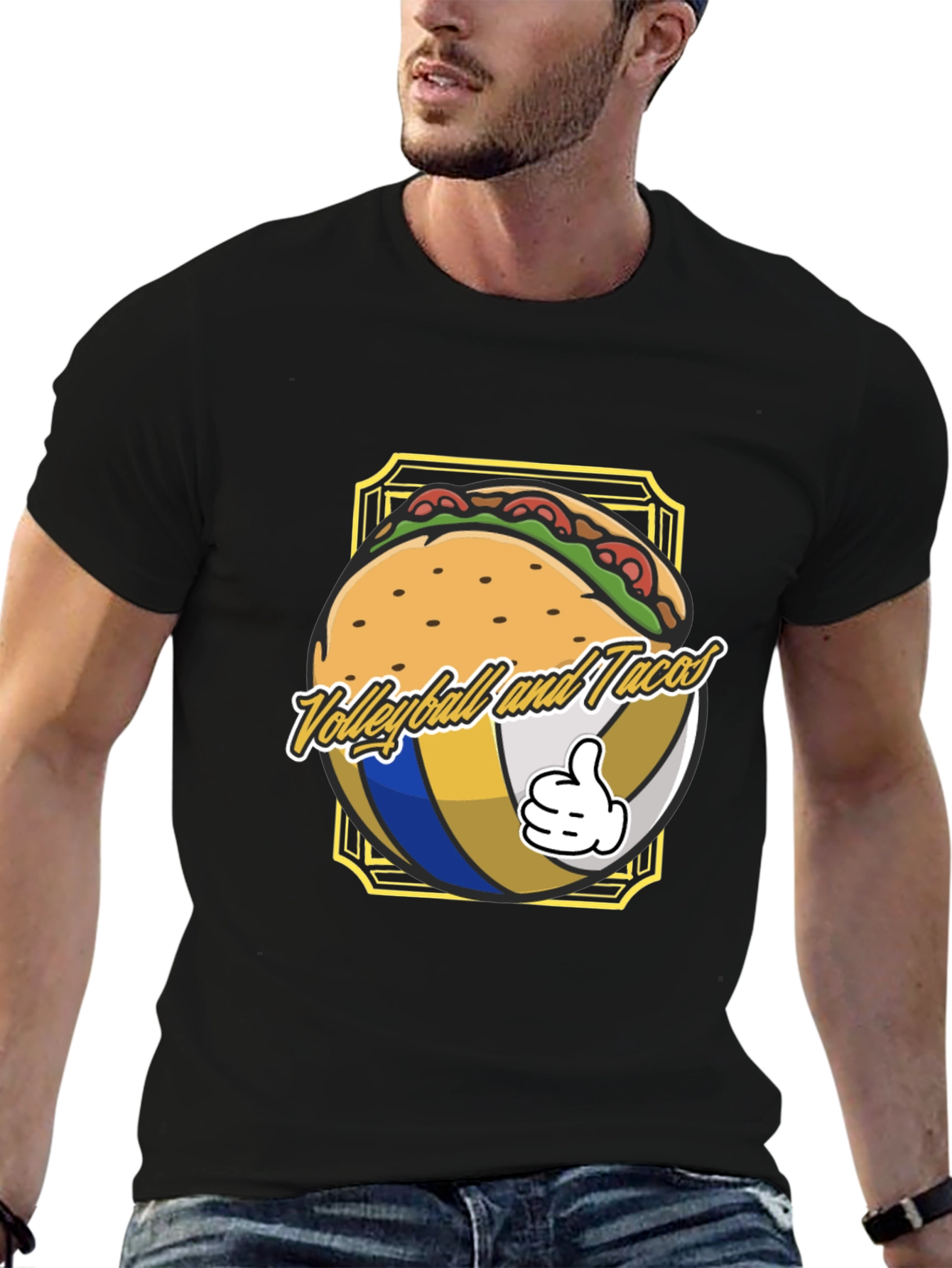 Volleyball and Tacos Graphic T-Shirt