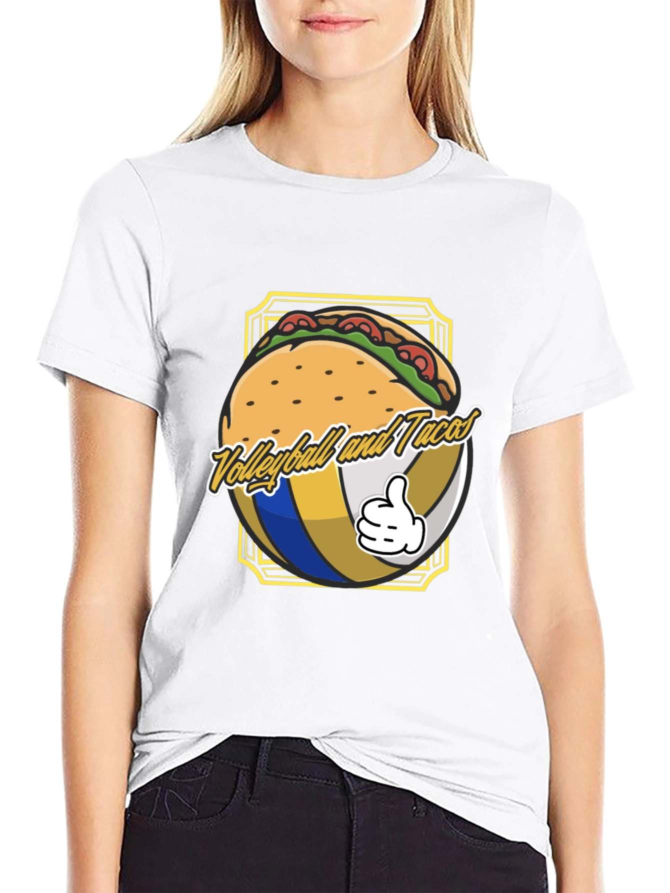 Volleyball and Tacos Graphic T-Shirt
