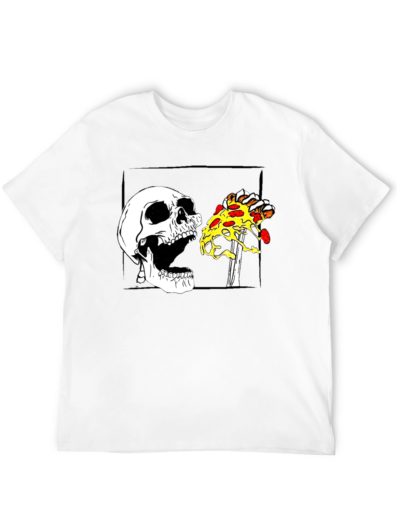 Skull Pizza T-Shirt - Graphic Tee