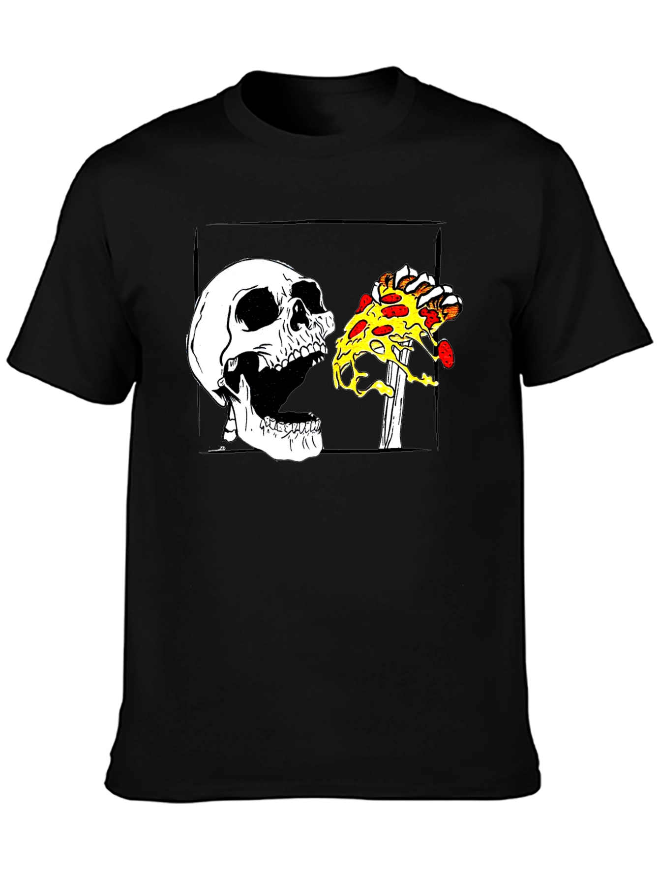 Skull Pizza T-Shirt - Graphic Tee
