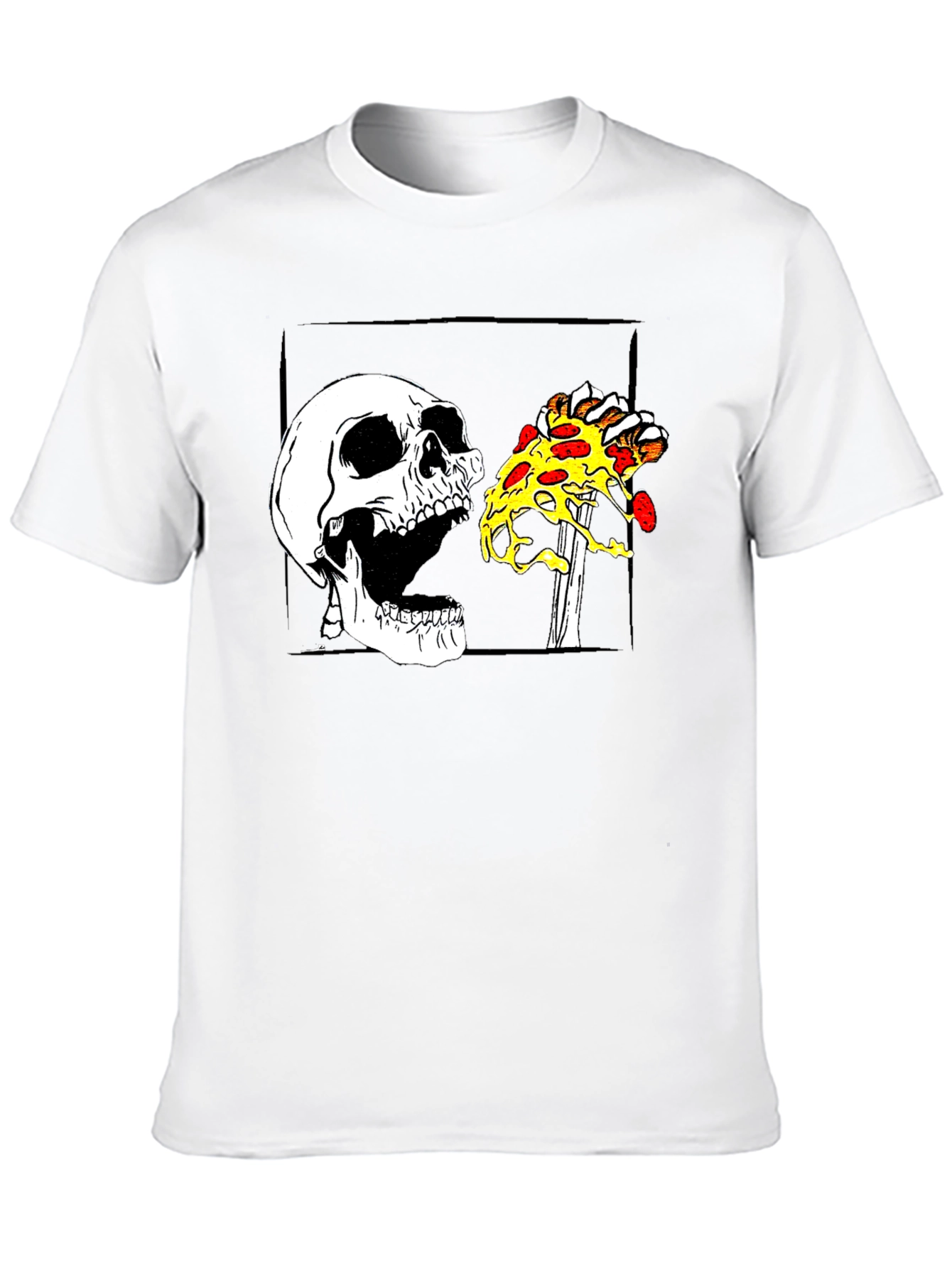 Skull Pizza T-Shirt - Graphic Tee