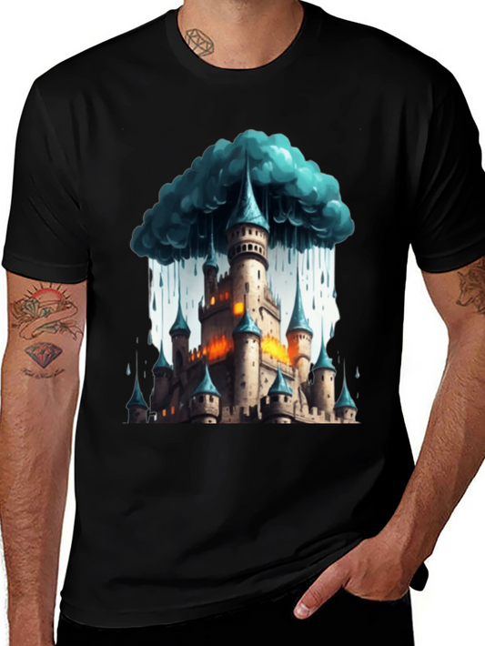 Fantasy Castle Storm T-Shirt