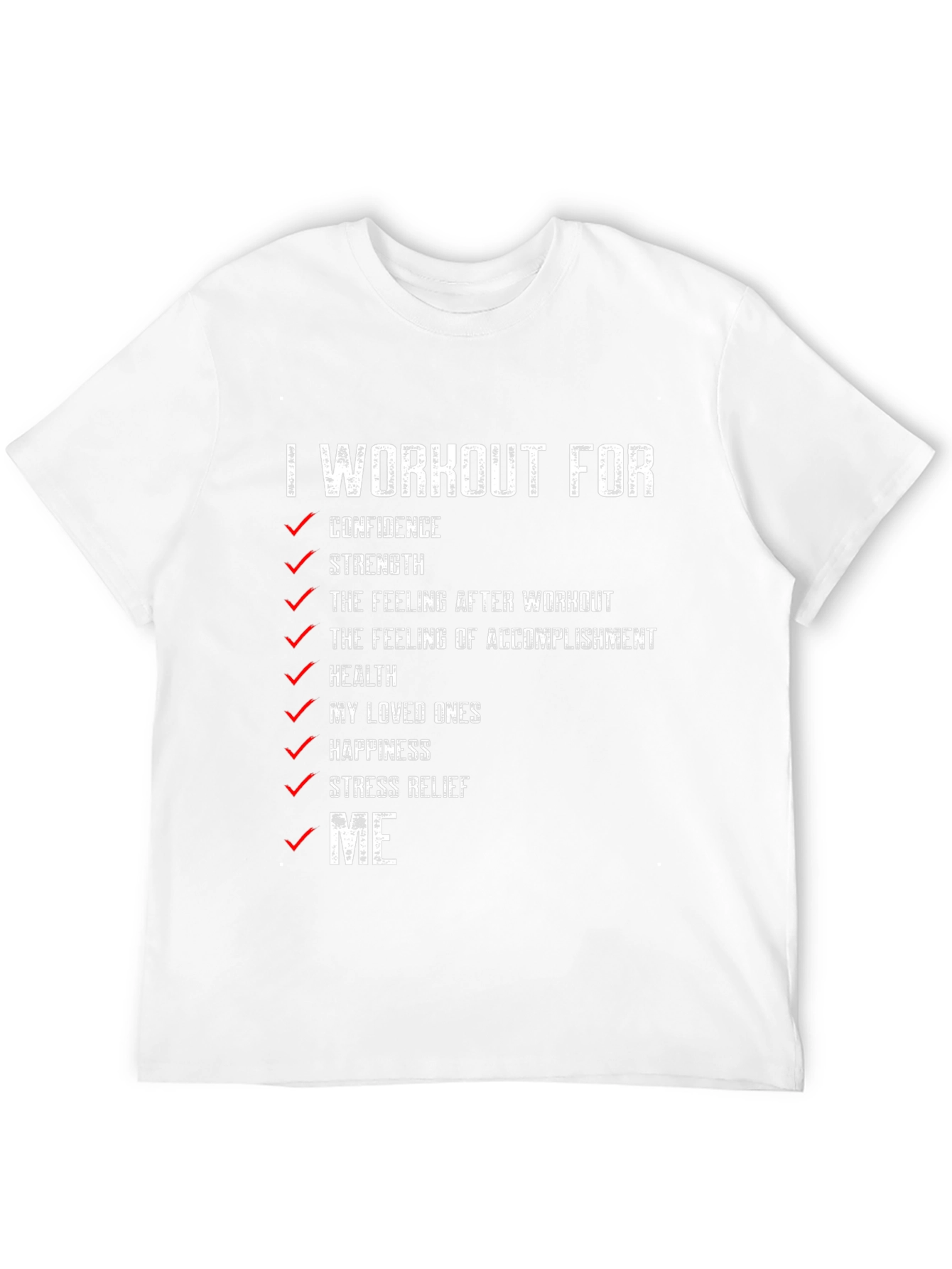 Workout Motivation T-Shirt - Confidence Strength & Health