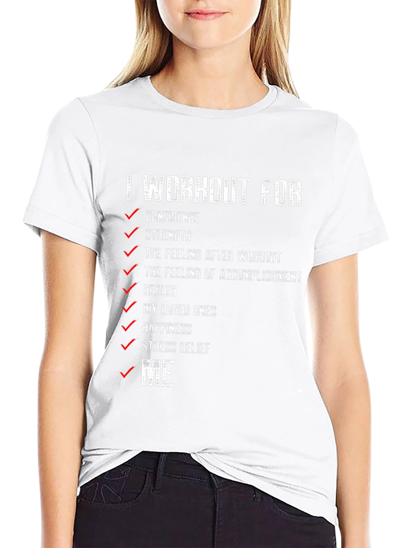 Workout Motivation T-Shirt - Confidence Strength & Health