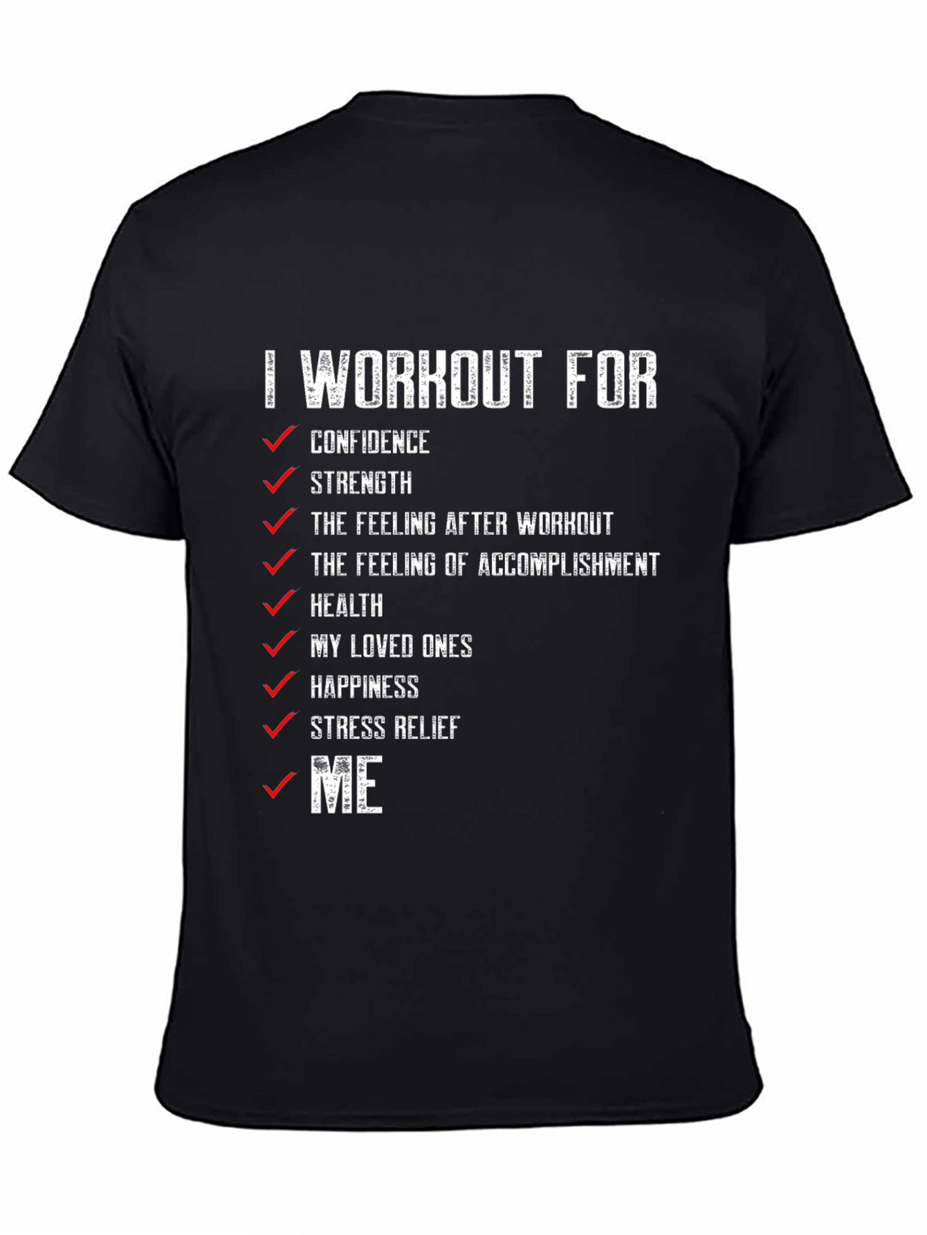Workout Motivation T-Shirt - Confidence Strength & Health
