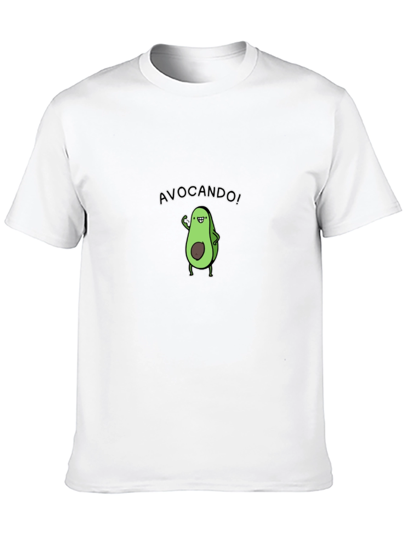 Avocando! Cartoon Avocado Black T-Shirt