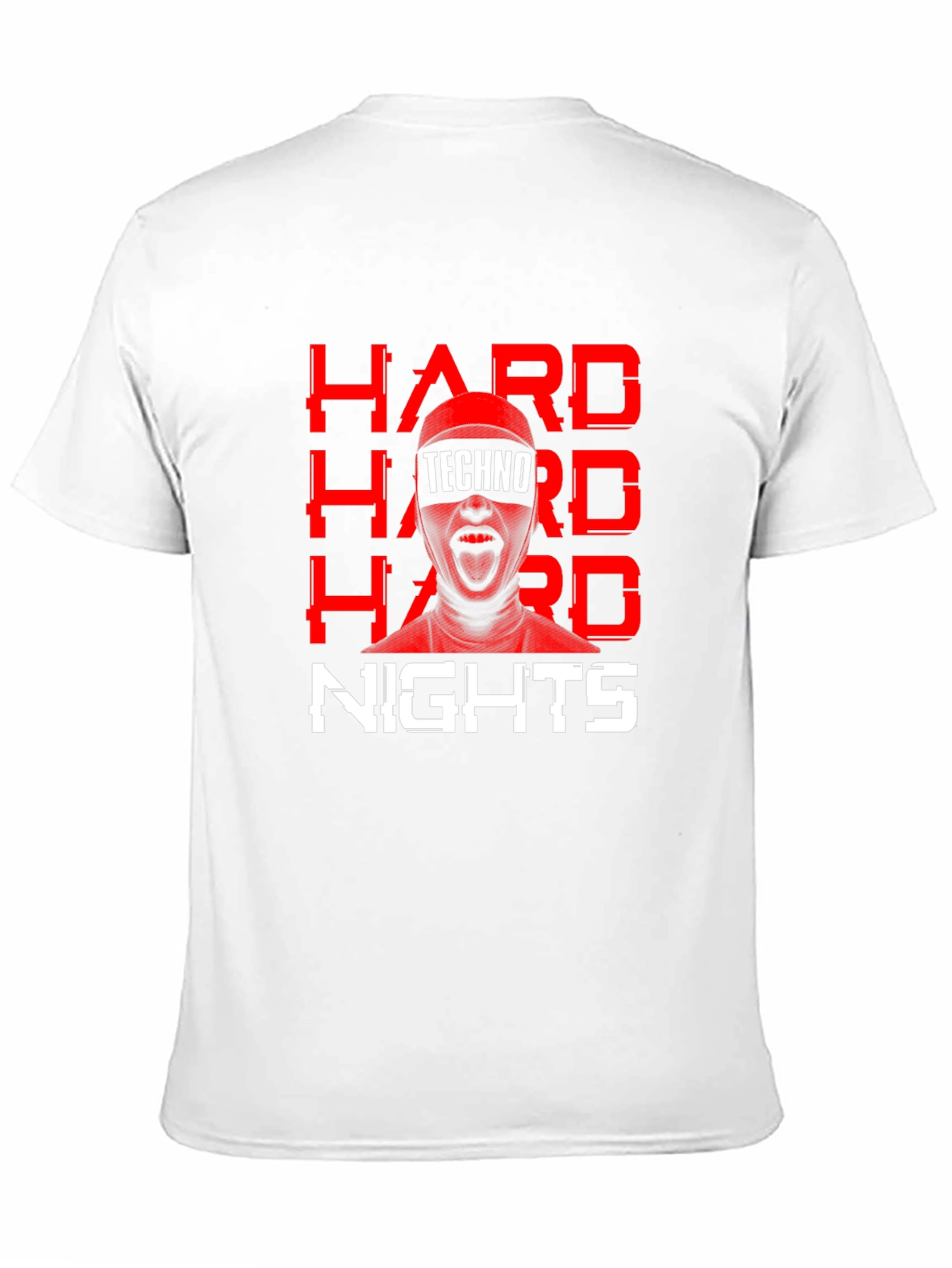 Hard Nights Techno Graphic Tee - Black Cotton T-Shirt