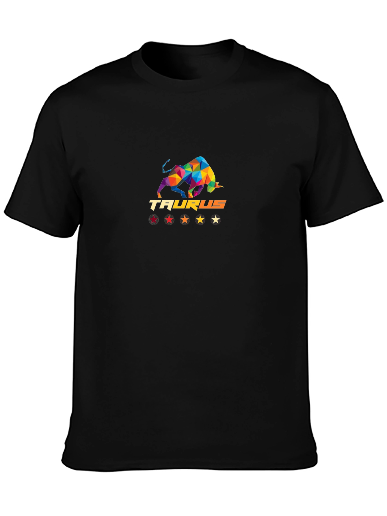 Taurus Zodiac Graphic Tee - Stylish Mens Black T-Shirt