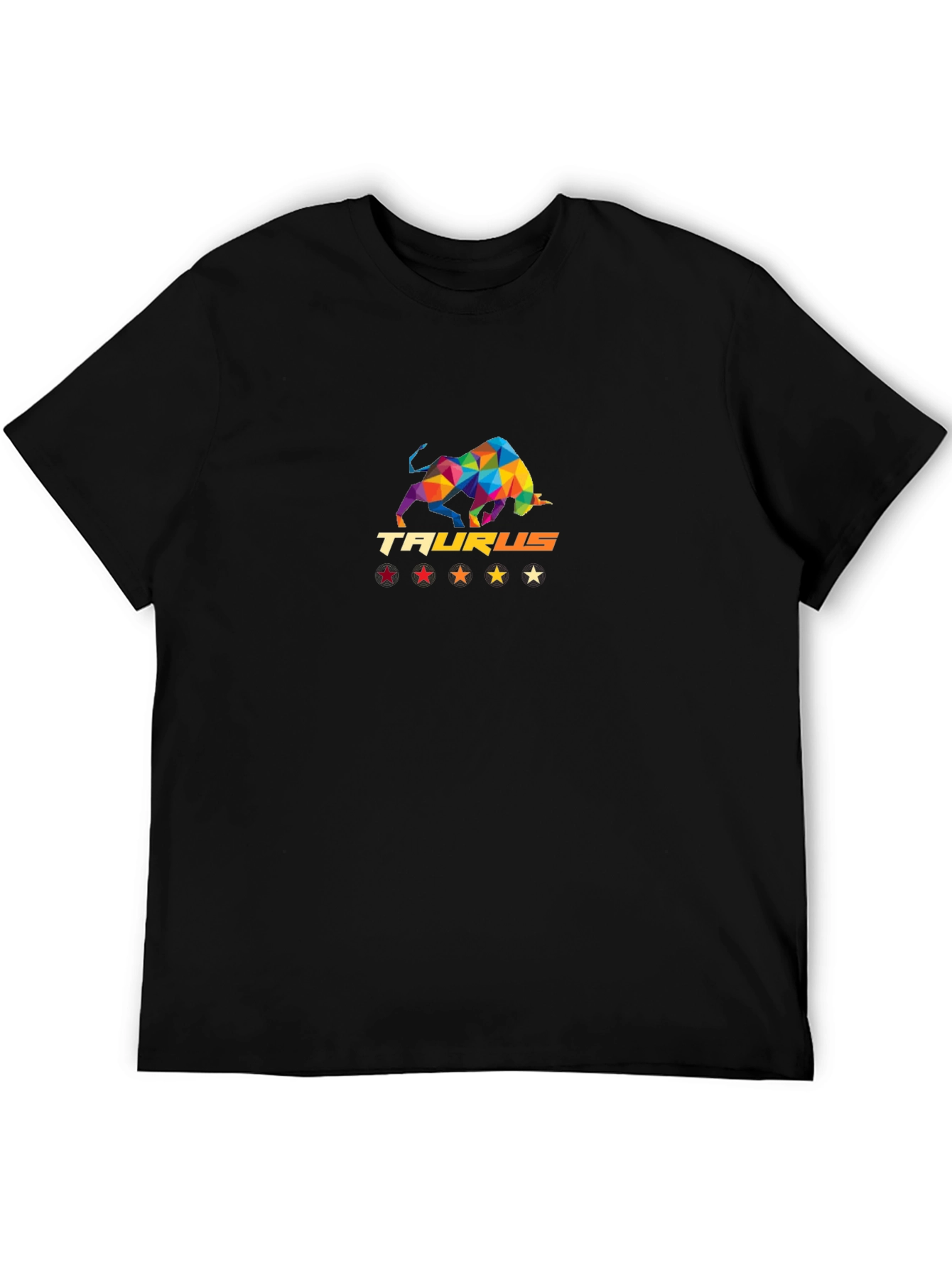 Taurus Zodiac Graphic Tee - Stylish Mens Black T-Shirt