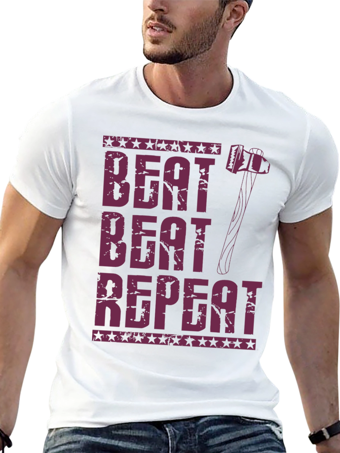 Beat Beat Repeat Hammer Graphic T-Shirt