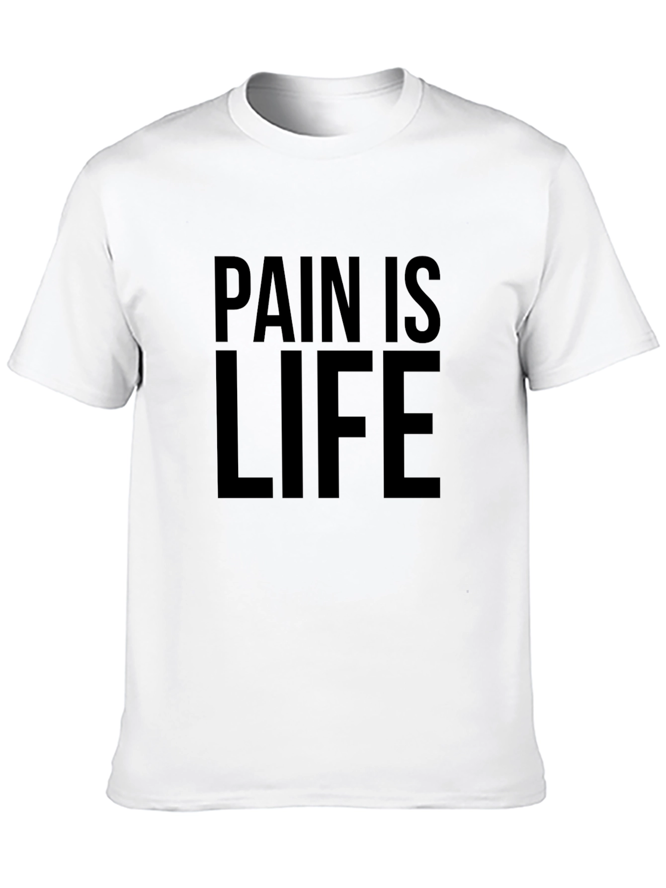 Pain is Life Black Graphic T-Shirt