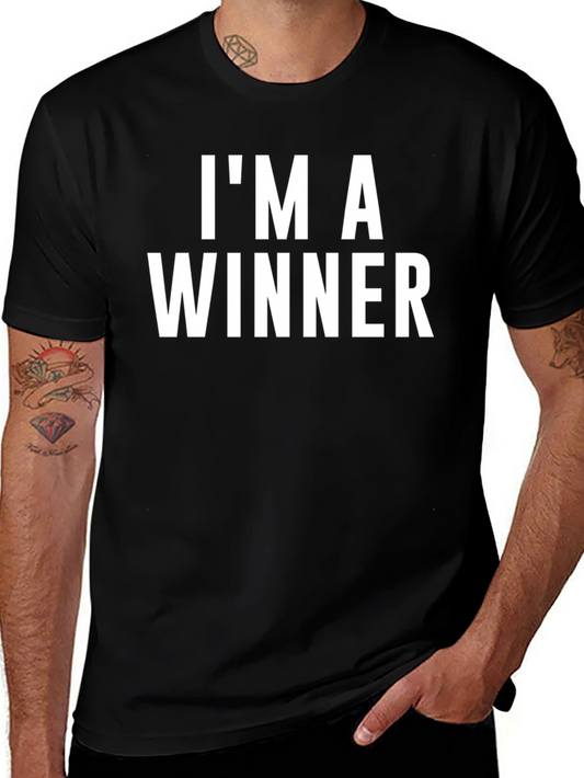 Im A Winner Graphic Tee - Mens Black T-Shirt