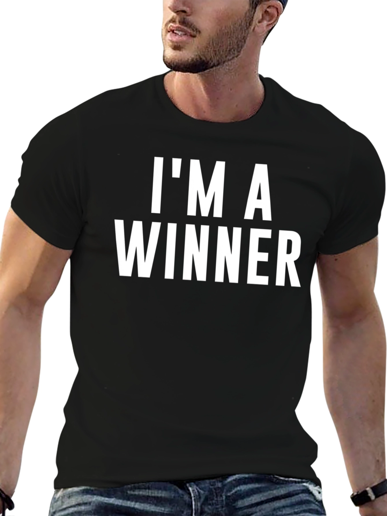 Im A Winner Graphic Tee - Mens Black T-Shirt
