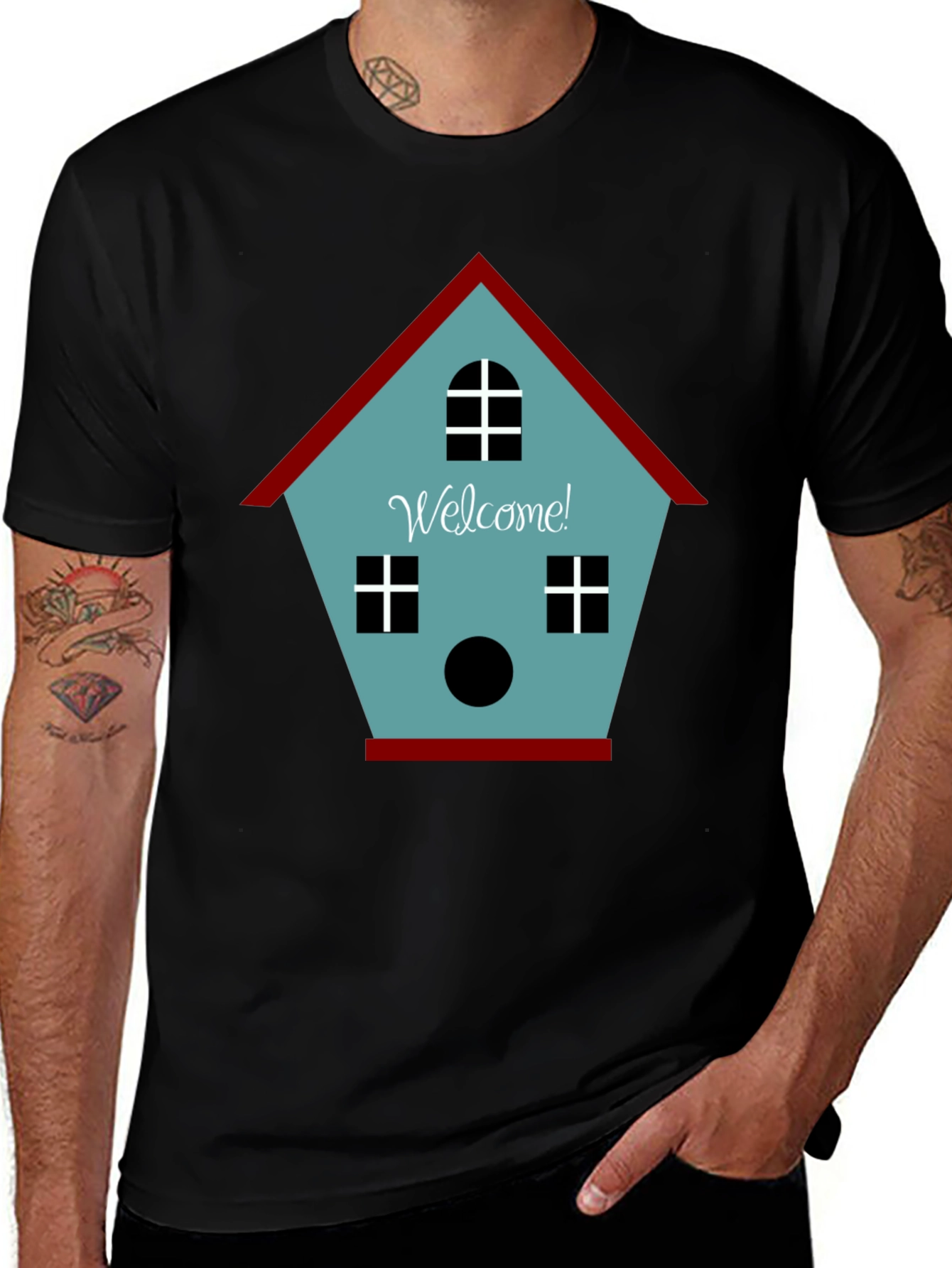Welcome Birdhouse Graphic Tee - Casual Comfort