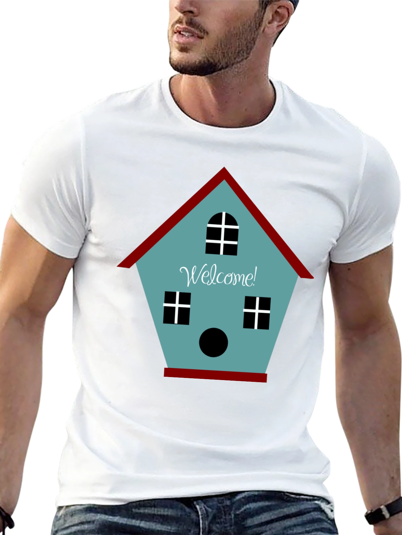 Welcome Birdhouse Graphic Tee - Casual Comfort