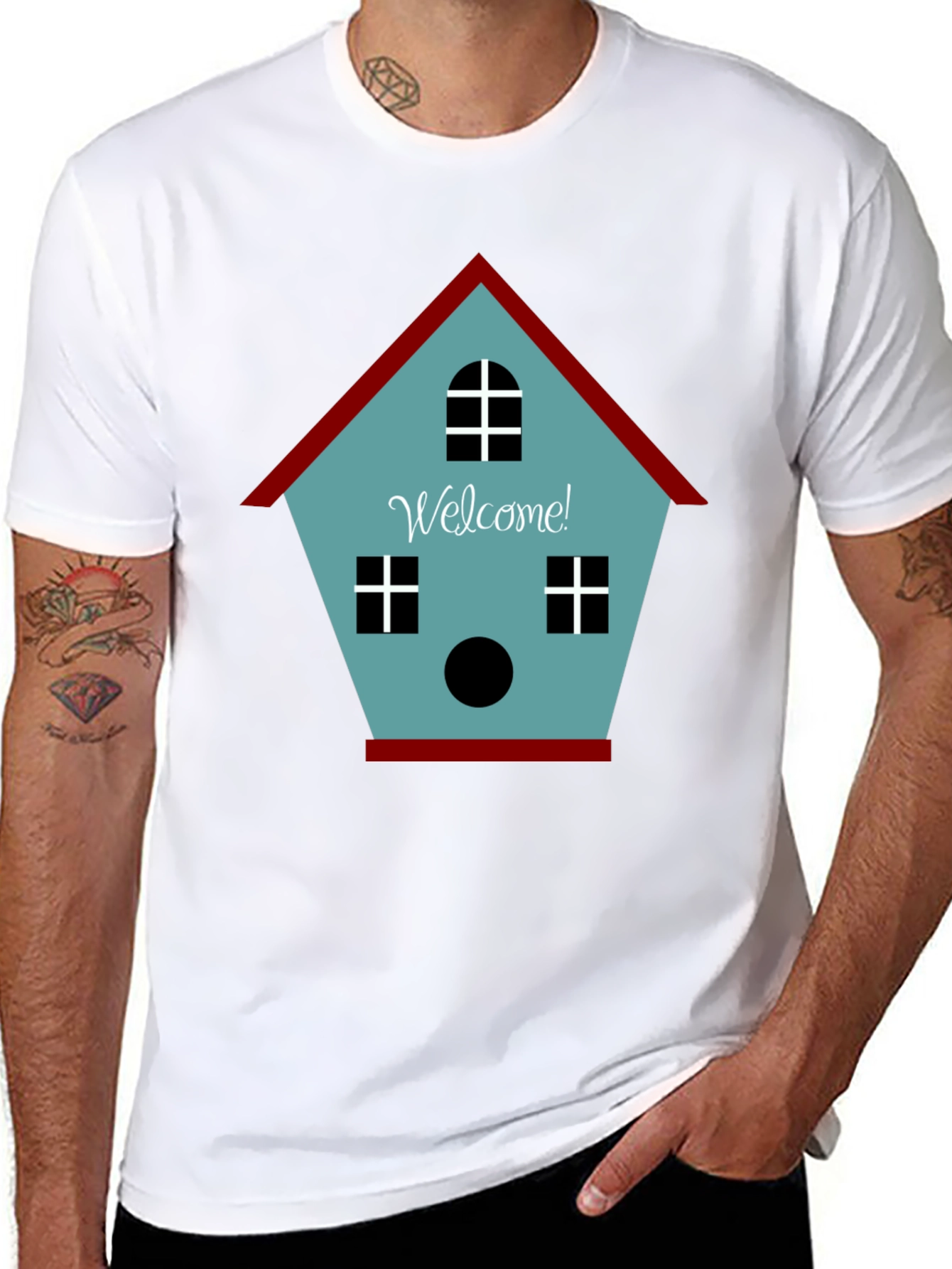 Welcome Birdhouse Graphic Tee - Casual Comfort