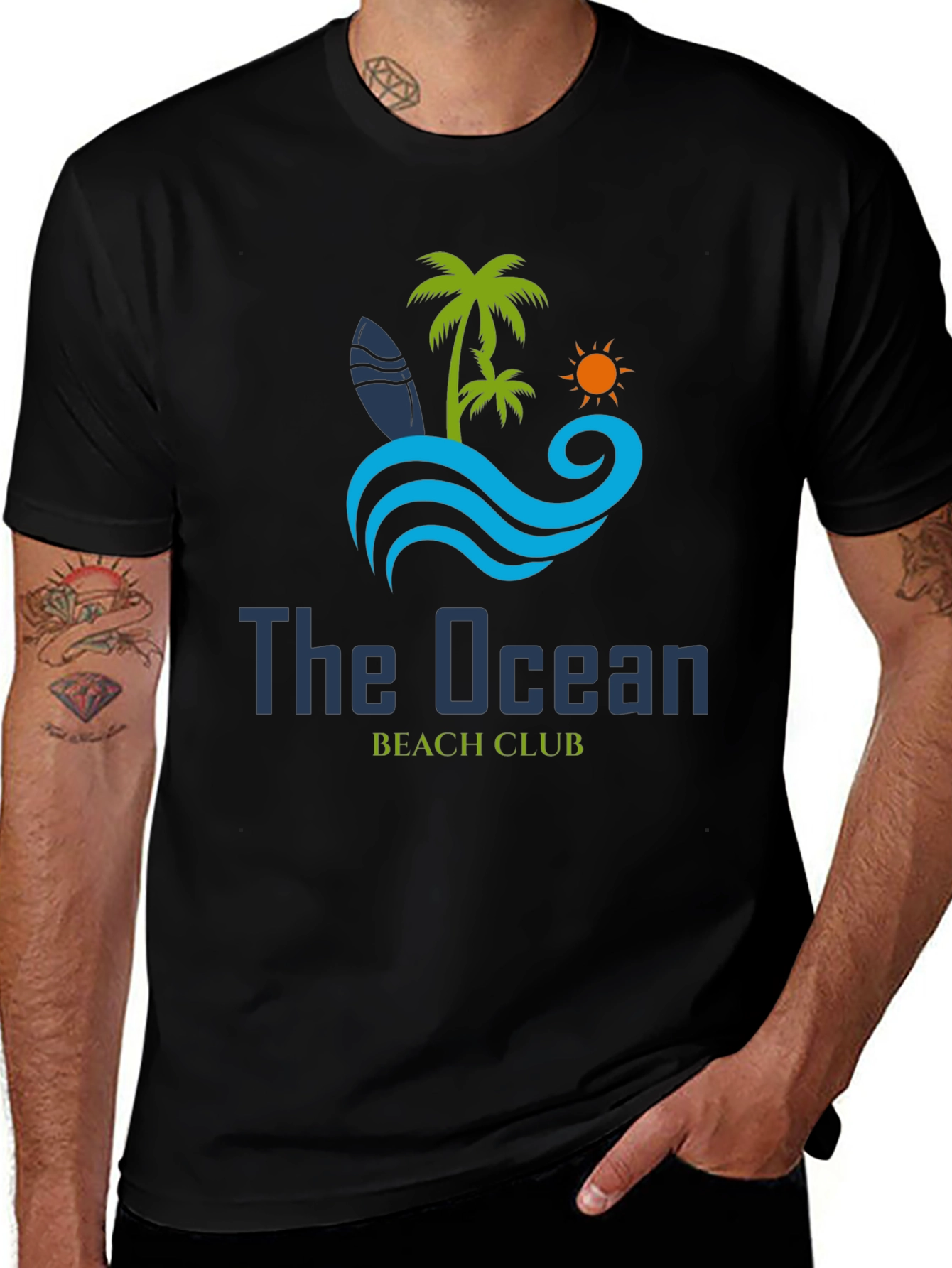 The Ocean Beach Club Black T-Shirt