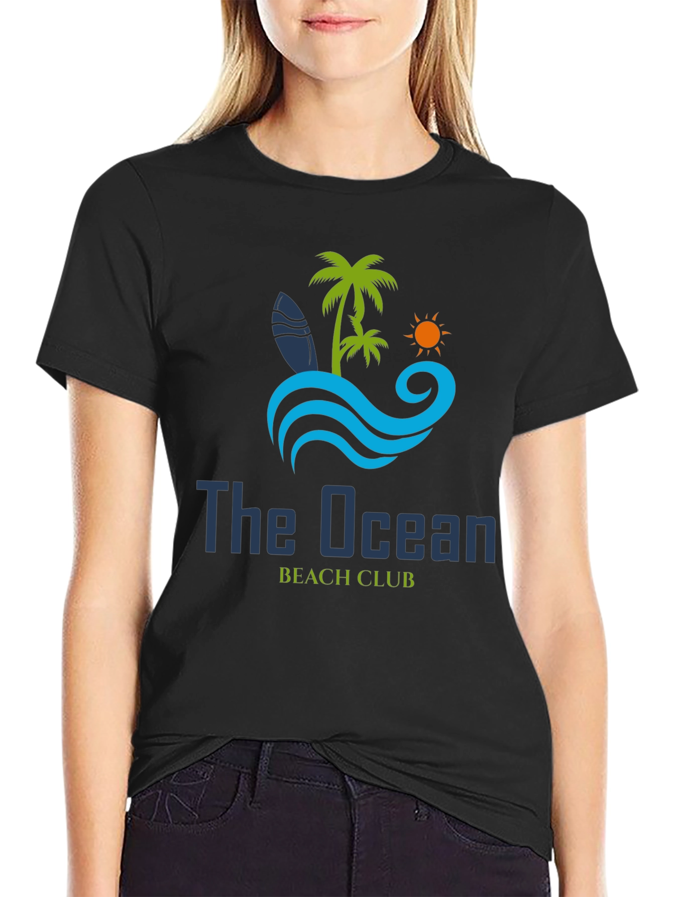 The Ocean Beach Club Black T-Shirt
