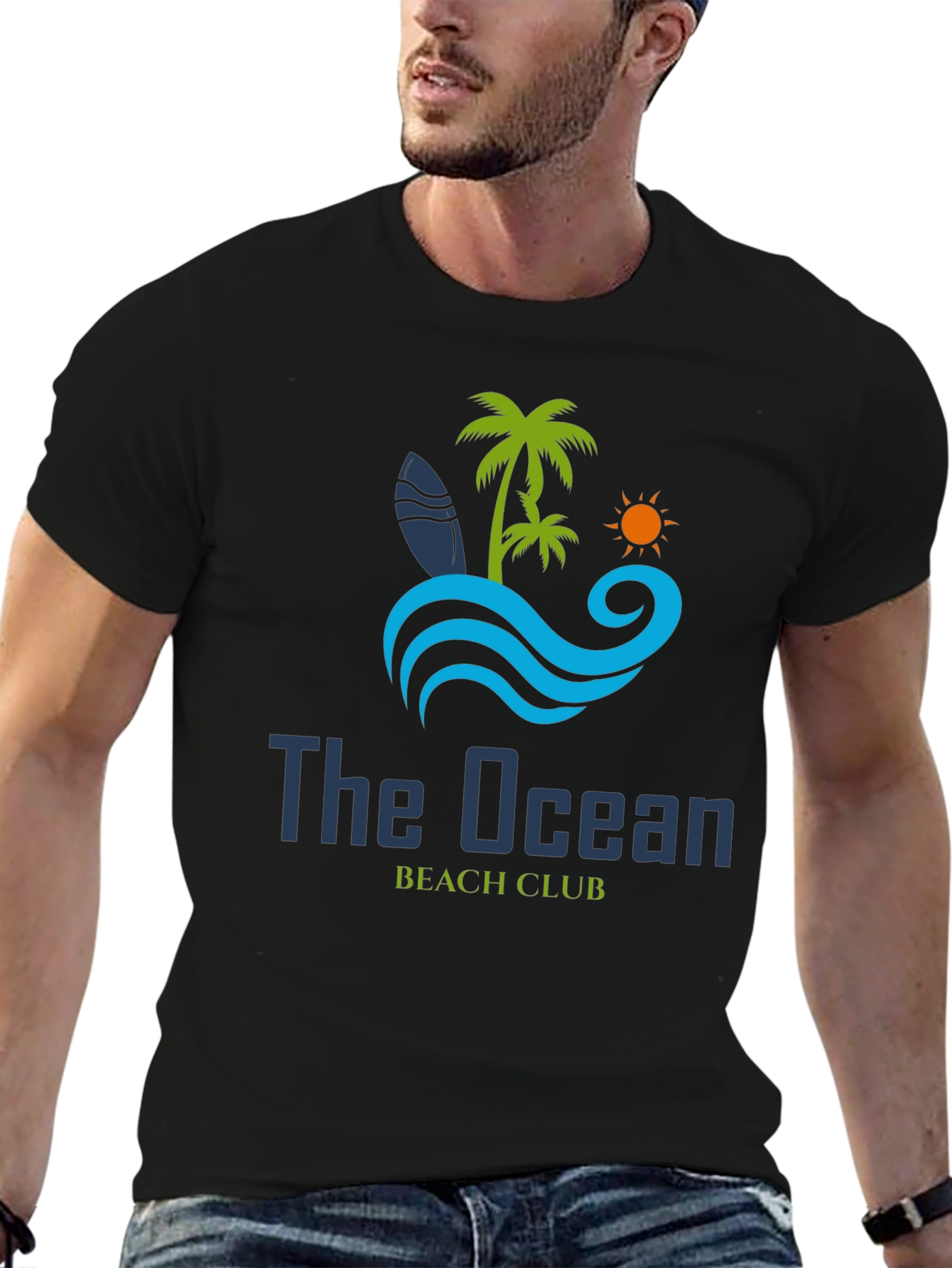The Ocean Beach Club Black T-Shirt