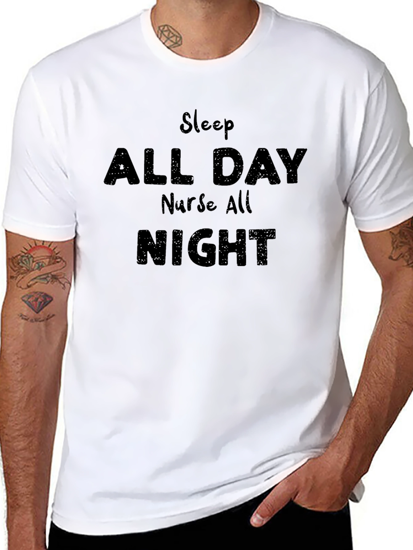 Nurse All Day & Night Graphic T-Shirt