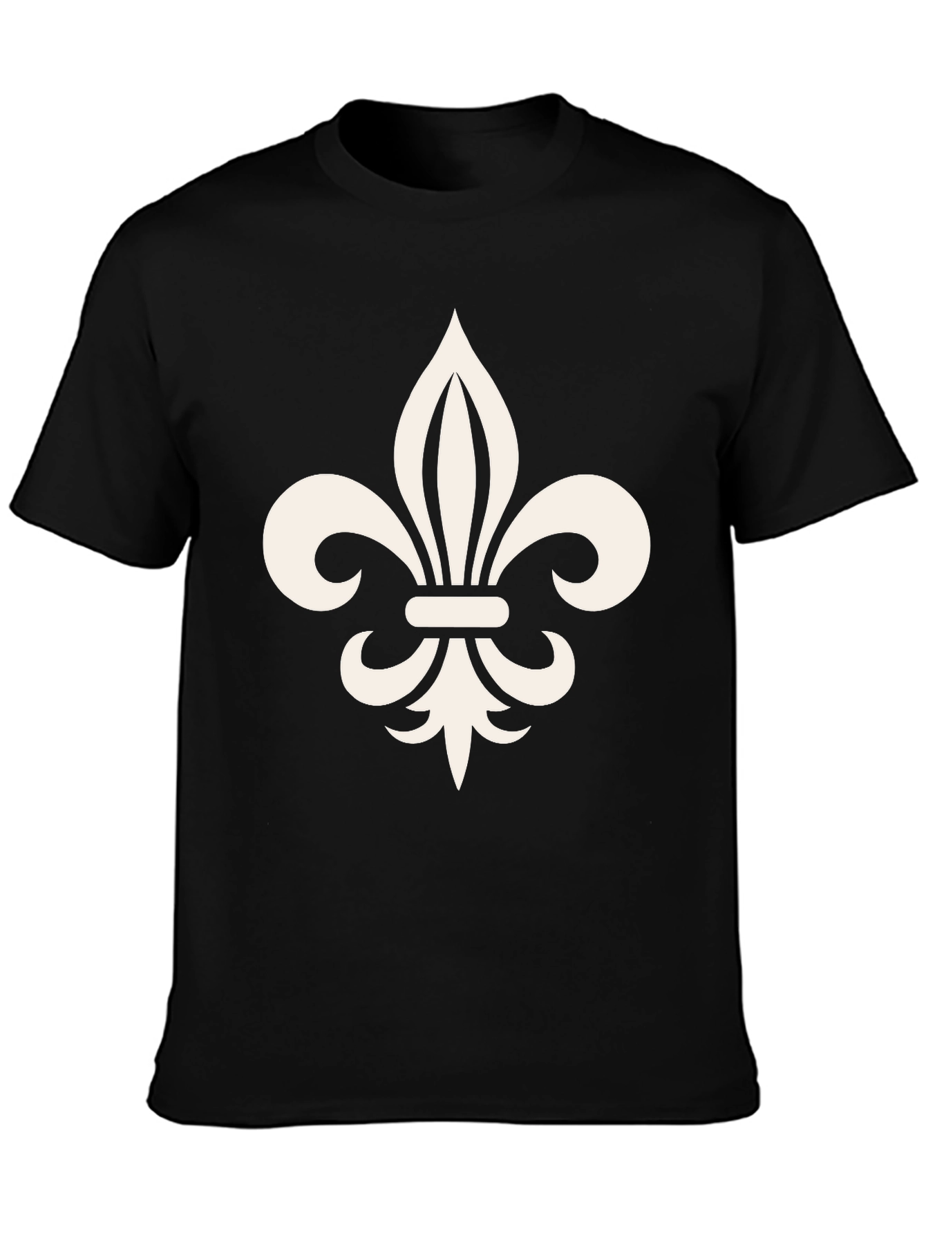 Fleur-de-lis Black T-Shirt - Classic Design
