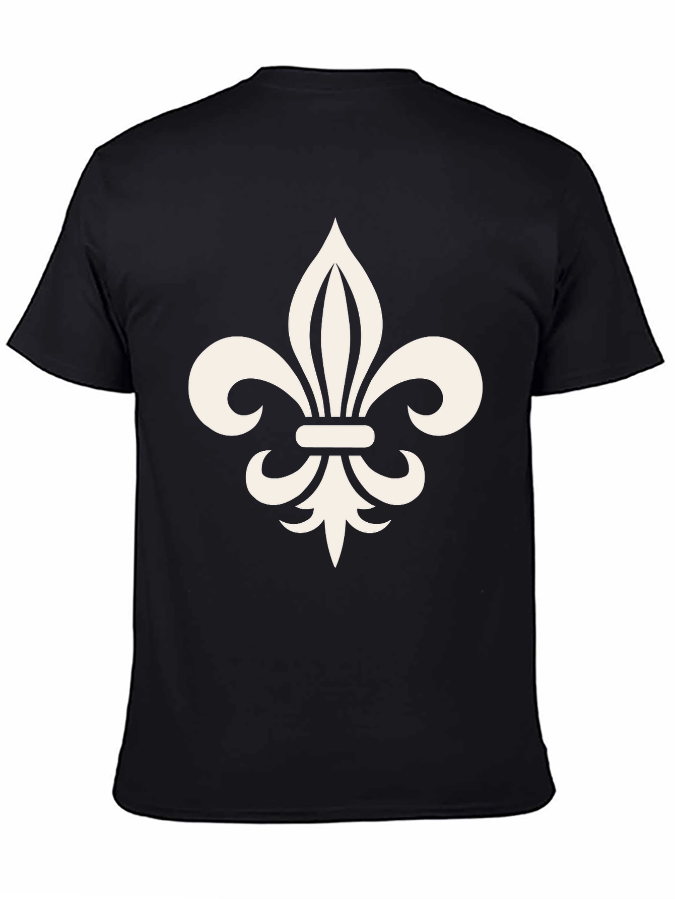 Fleur-de-lis Black T-Shirt - Classic Design