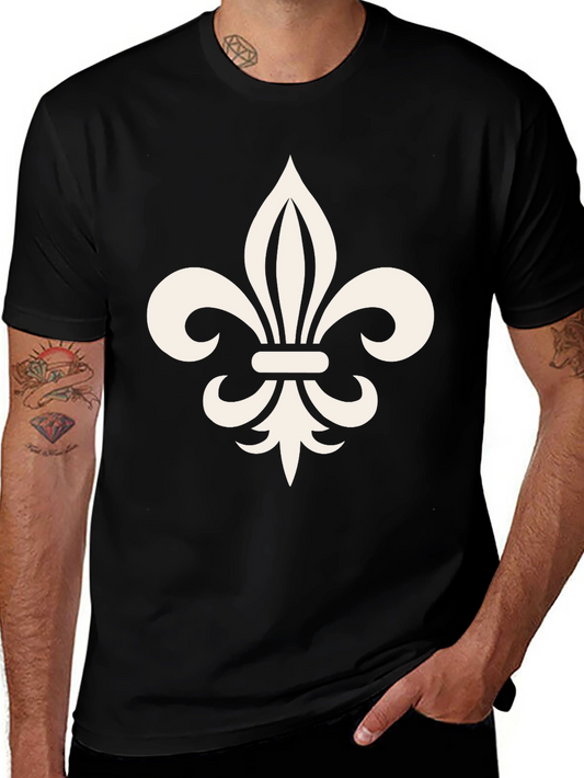 Fleur-de-lis Black T-Shirt - Classic Design