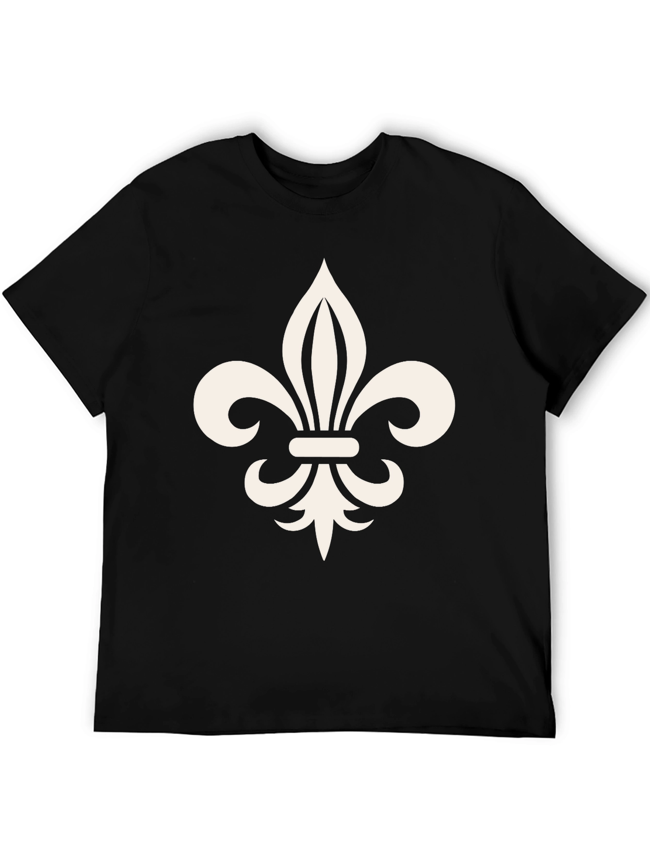 Fleur-de-lis Black T-Shirt - Classic Design