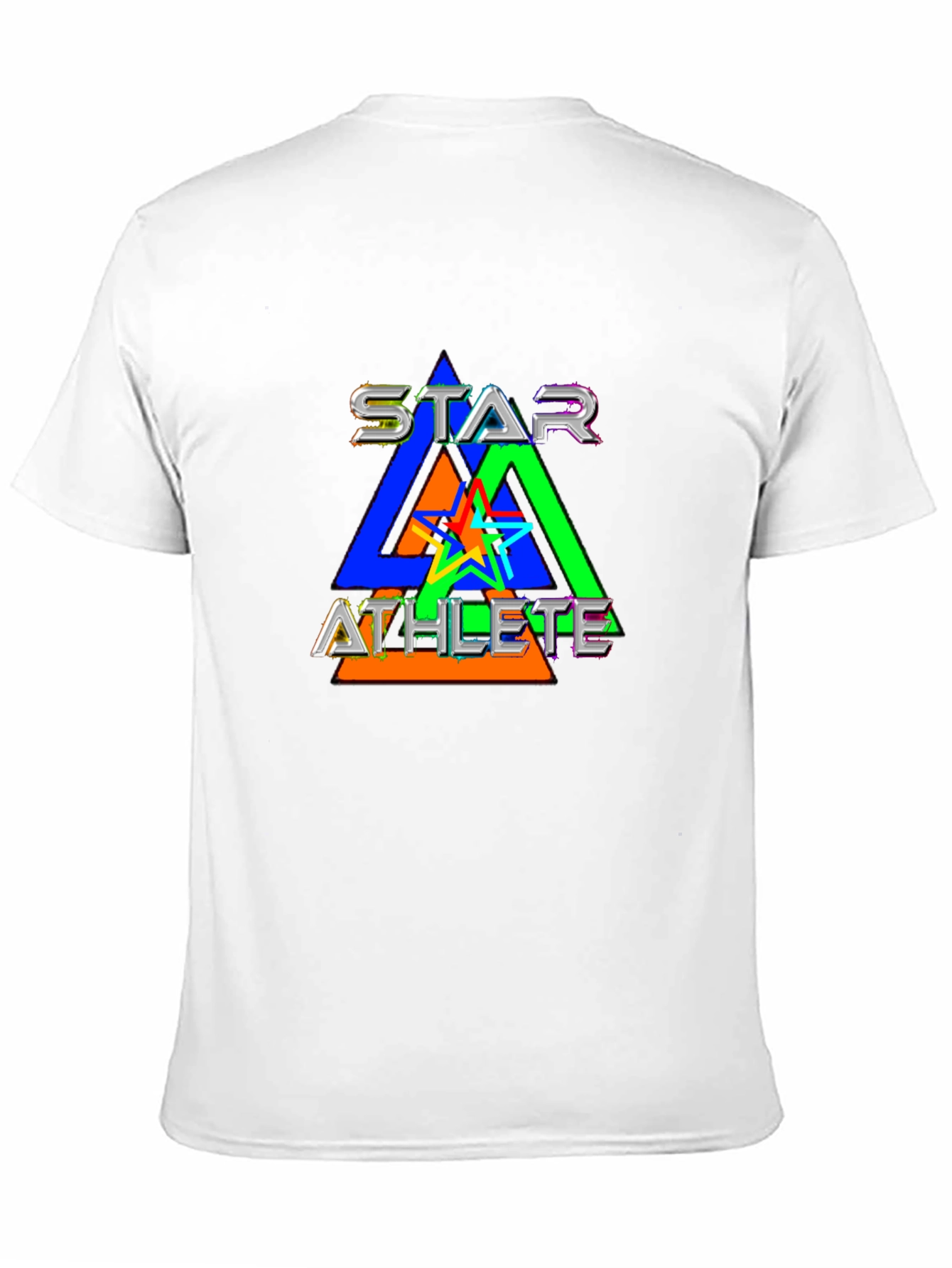 Star Athlete Graphic Print Black T-Shirt
