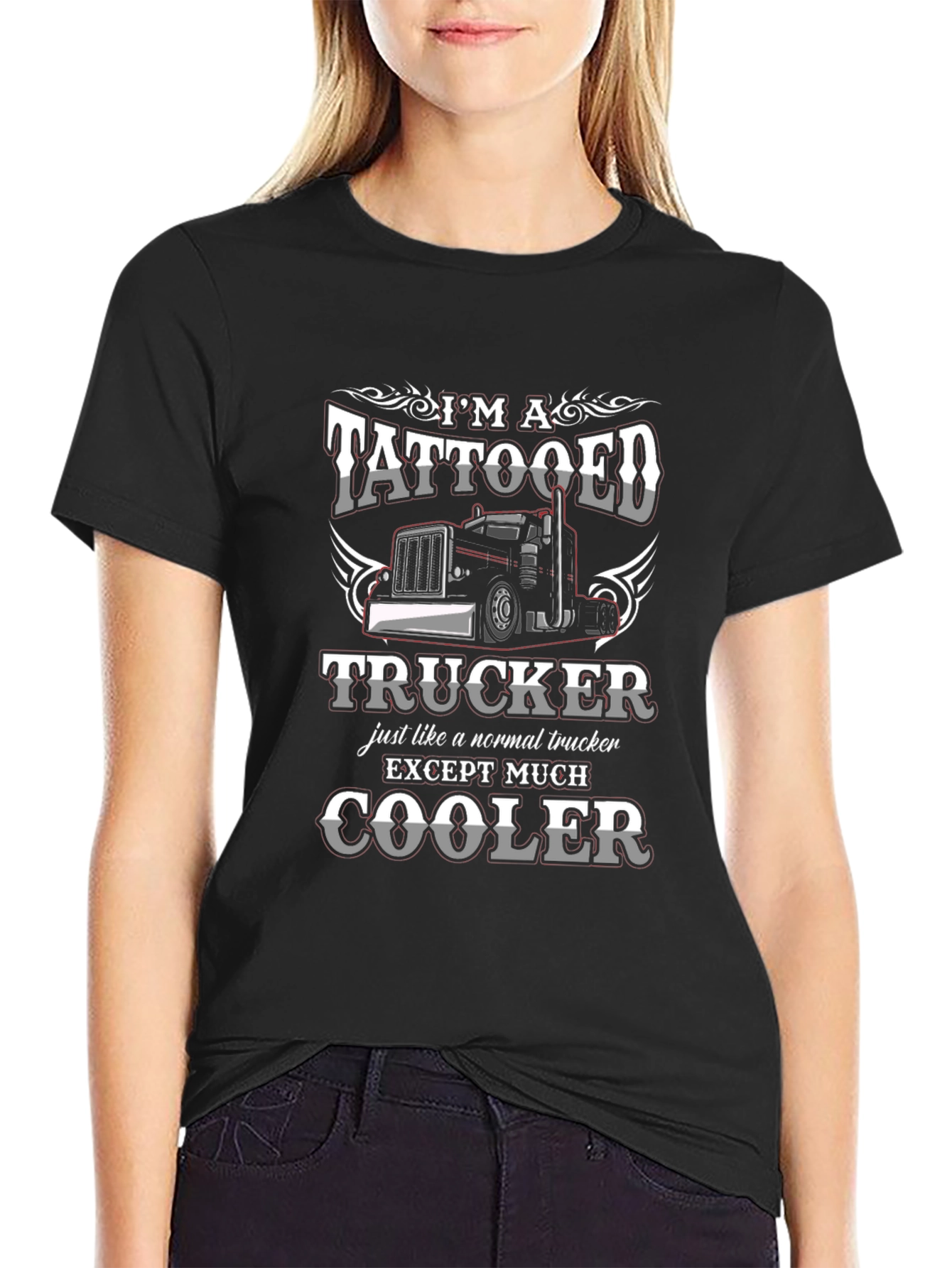 Tattooed Trucker T-Shirt: Much Cooler