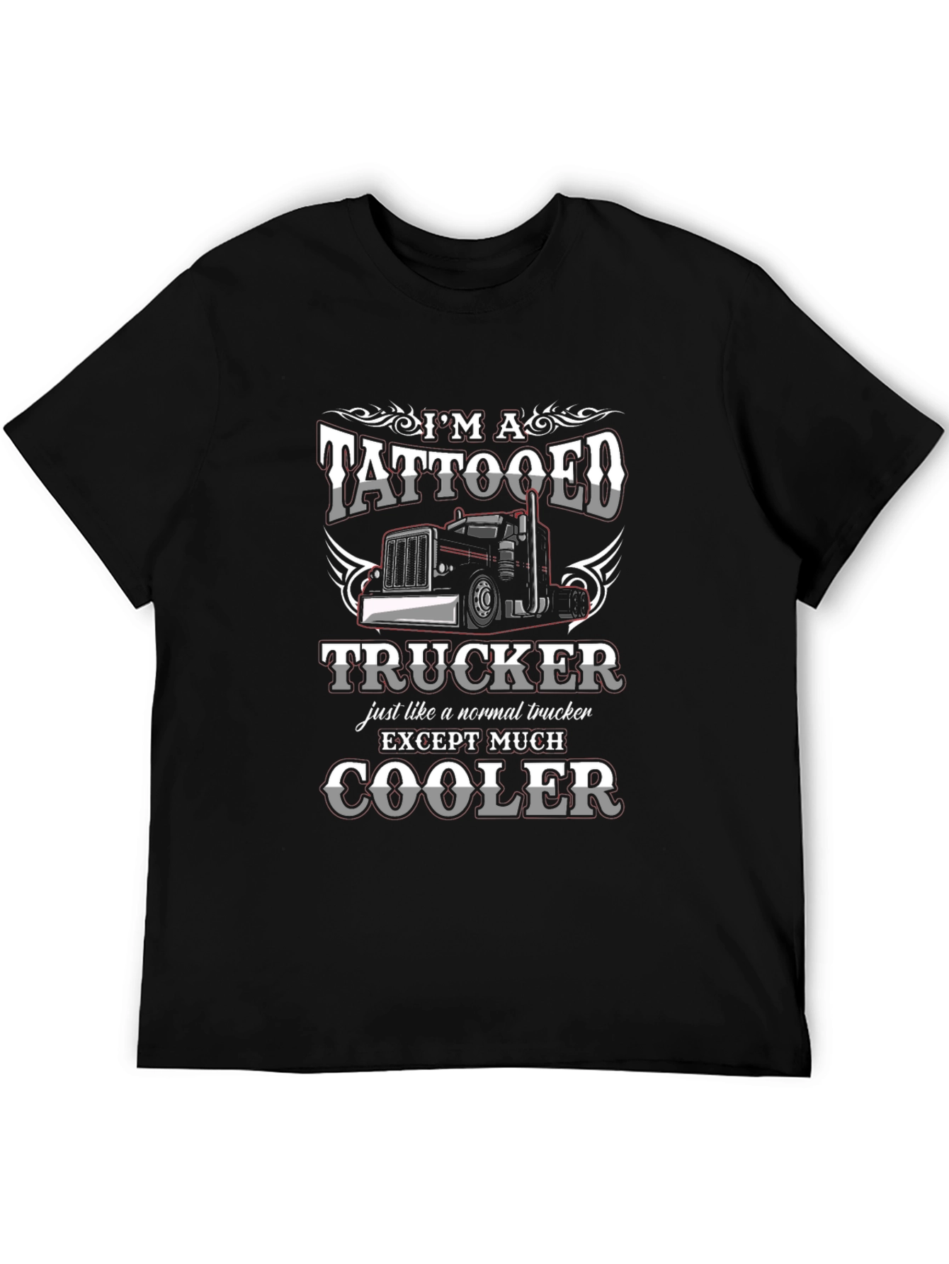 Tattooed Trucker T-Shirt: Much Cooler