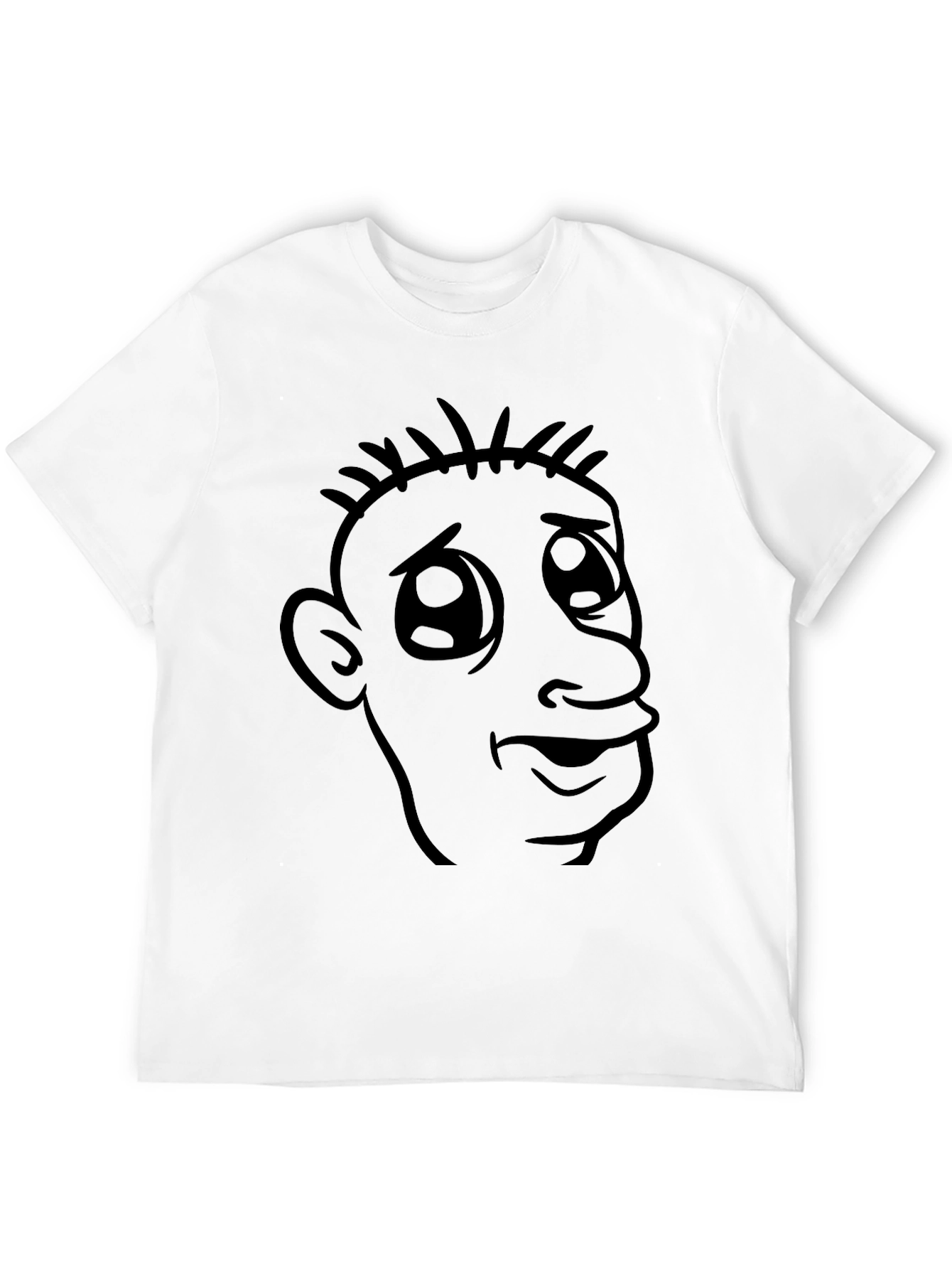 Cartoon Face Black Graphic T-Shirt