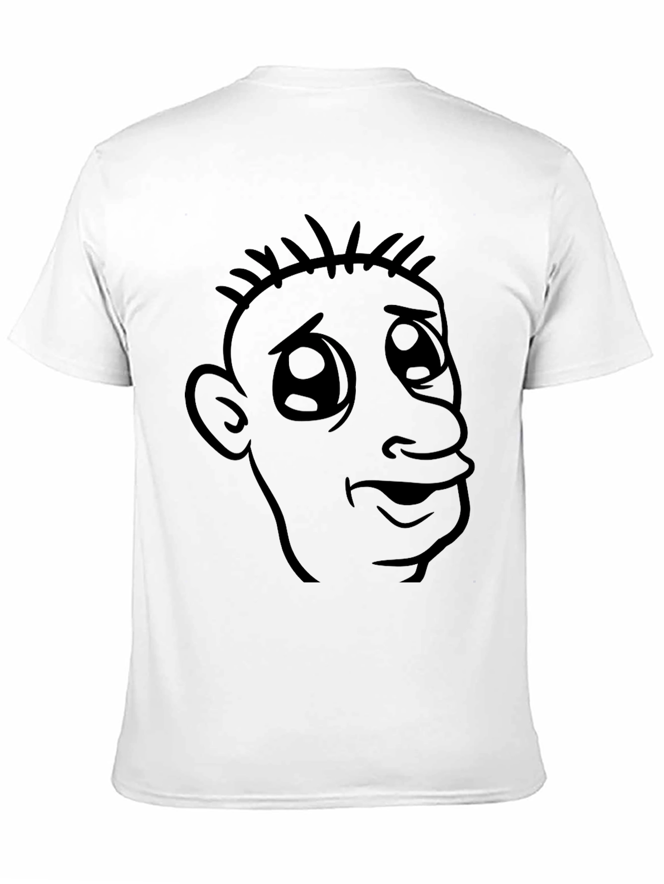 Cartoon Face Black Graphic T-Shirt