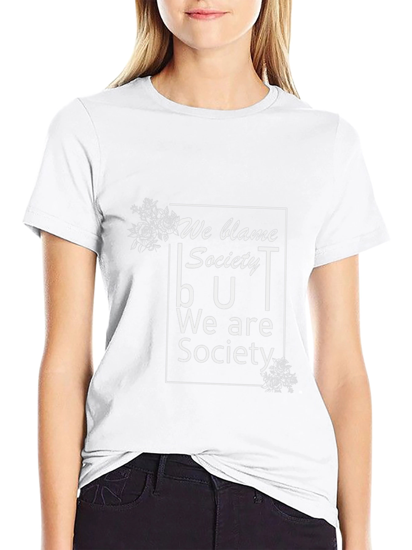 We Blame Society Graphic Tee - Black