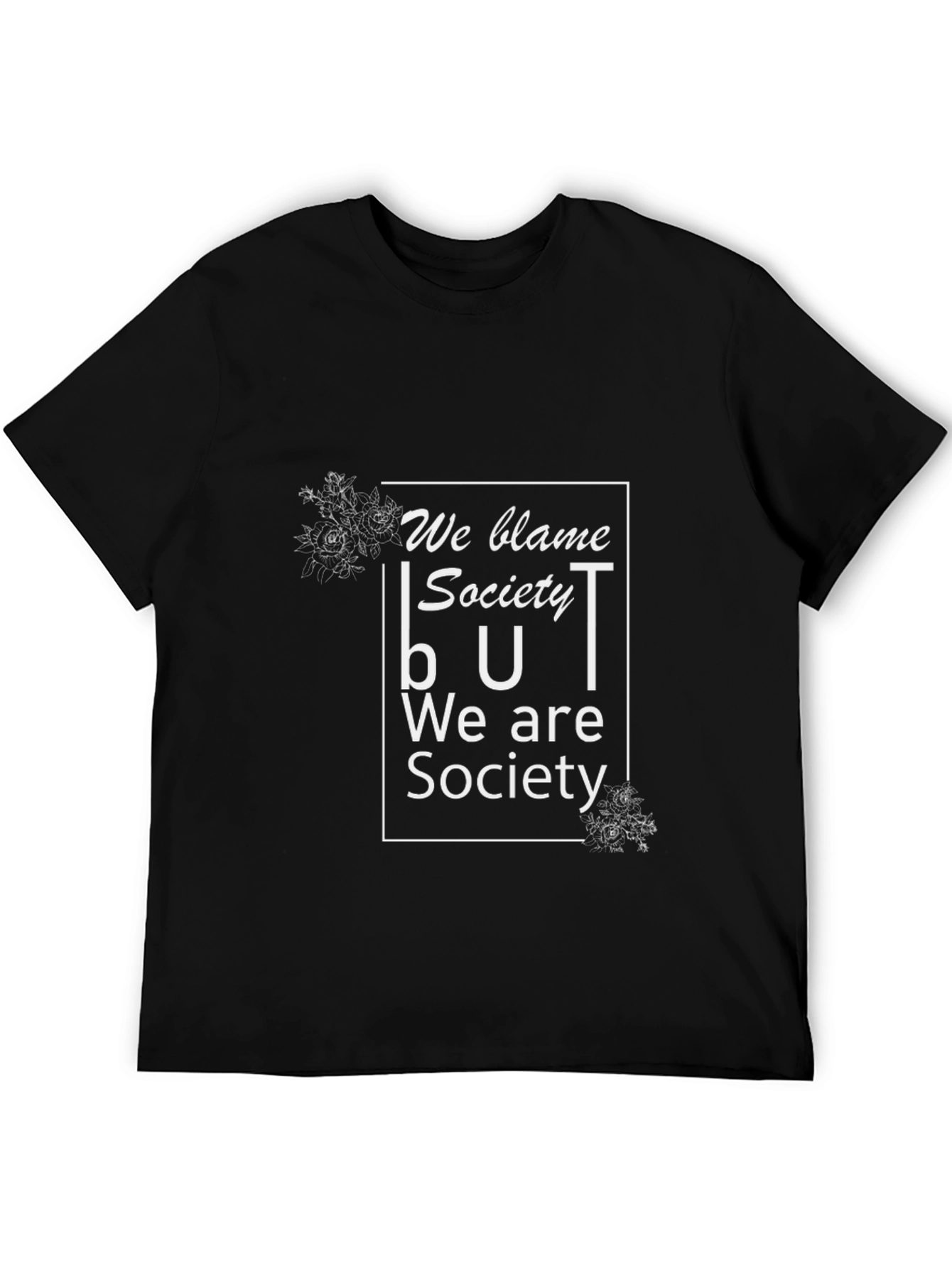 We Blame Society Graphic Tee - Black