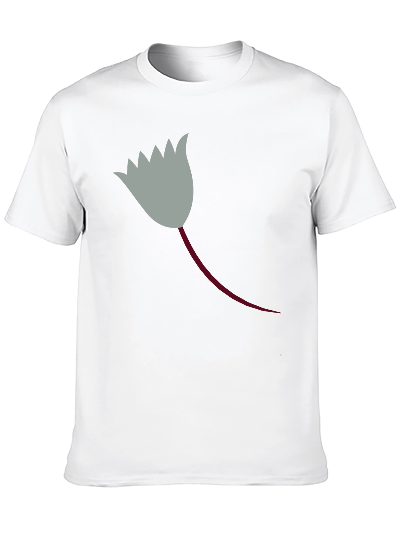 Black T-Shirt with Unique Flower Graphic