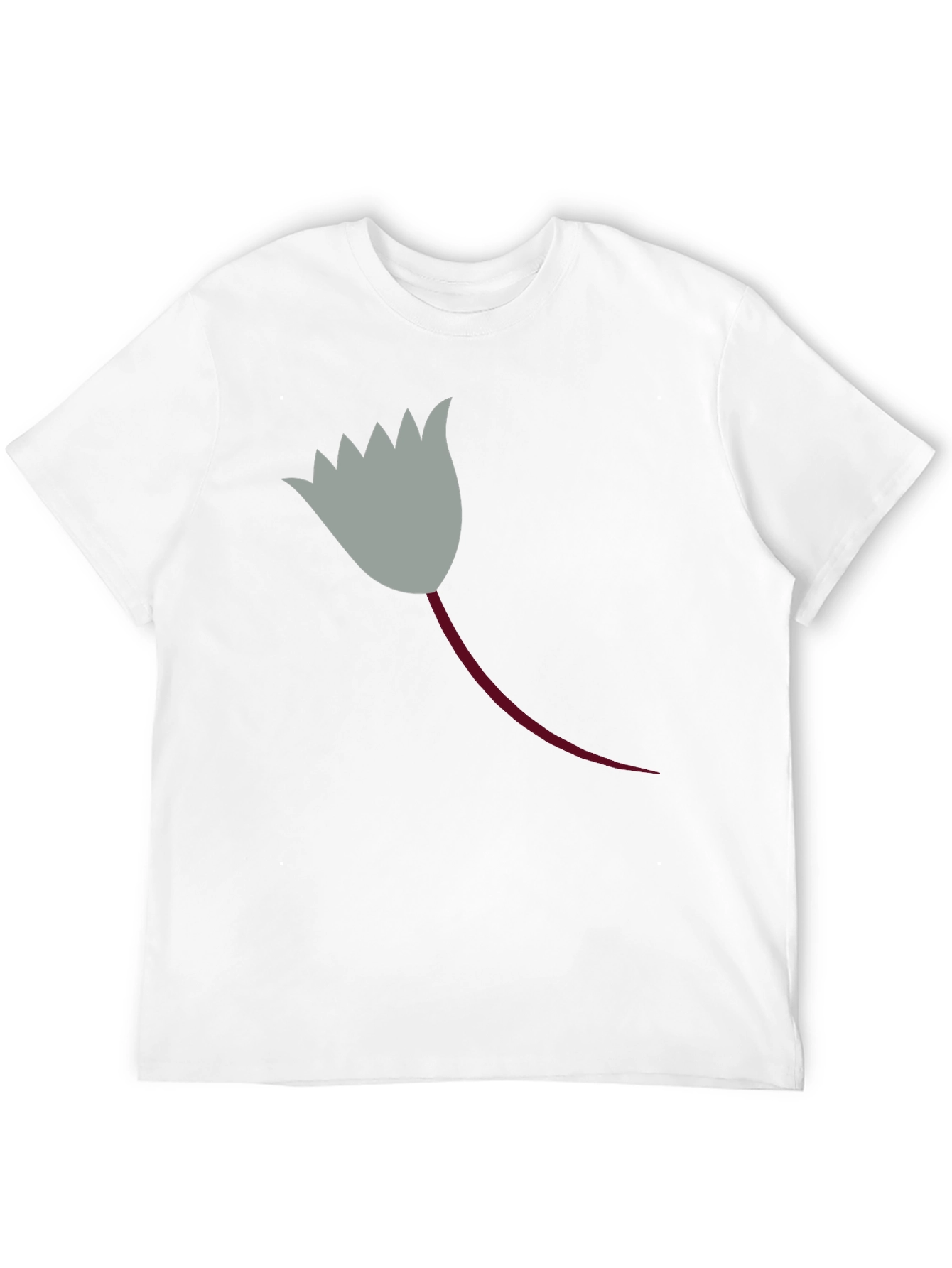 Black T-Shirt with Unique Flower Graphic