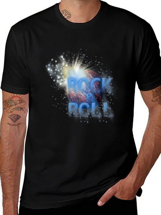Rock & Roll Graphic Print T-Shirt