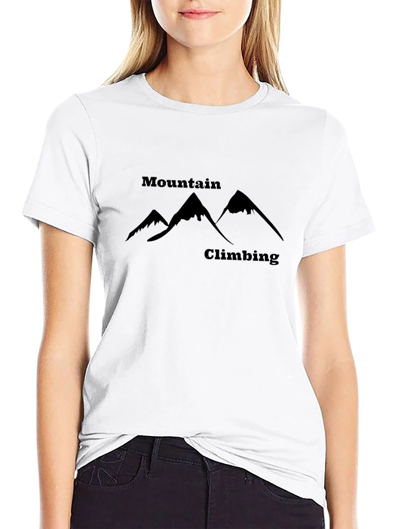 Mountain Climbing Graphic T-Shirt - Black
